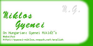 miklos gyenei business card